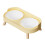 Spill Proof Elevated Double Bowl Feeder with Nonslip-Yellow 1