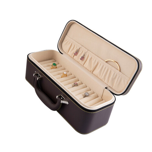 Modern PU Jewelry Storage Box Soft Fabric Lining For-15