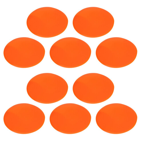 10lots Soccer Flat Cones Marker Disc Training Obstacles-Orange