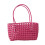 Contemporary Mesh Pattern Handbag Beach Bag For Work Or-Pink 1