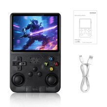 The (Black-64G) R36S is a retro handheld game console with 64/128GB of storage, a built-in 3000mAh battery, and is a portable pocket video player.