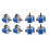 8Pcs for PS5 Controller 3D Analog Thumbstick K-Silver TMR Joystick No-Drift Gamepad Replacement Accessories 1