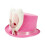 Easter Stylish Pink Easter Rabbit Magicians Top Hat-Glitter os 1