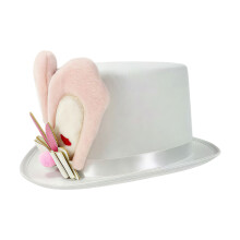 Adult Sized Classical Magicians Hat Theatrical-White os