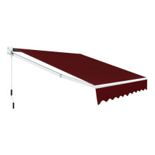 Uitschuifbaar zonnescherm, 2,5 x 2 m, UV- en waterbestendig, rood