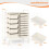 Mobile Storage Cart with 15 Stackable Drawers, White 2