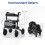Foldable Lightweight Rollator with Air Tires, Aluminum, 140 kg Capacity 2