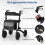 Foldable Lightweight Rollator with Air Tires, Aluminum, 140 kg Capacity 3