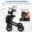 Foldable Lightweight Rollator with Air Tires, Aluminum, 140 kg Capacity 4