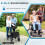 Rollator a invalidní vozík 2 v 1, lehký, skládací, černý 4