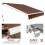 Toldo retrátil 2,5x2m, resistente a UV e água, marrom 4