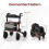 Foldable Lightweight Rollator with Air Tires, Red, 140kg Capacity 2