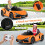 12V Elektroauto für Kinder mit LED-Leuchten - Orange 2