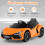Carro elétrico infantil 12V com luzes LED - Laranja 4
