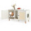 Cat Litter Box Cabinet with 2 Doors - White, 108x50x60 cm 2