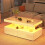 White Coffee Table LED High Gloss Rectangle Table 2