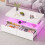 White Coffee Table LED High Gloss Rectangle Table 1