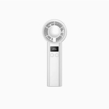 Sommerventilator, Mini-Handventilator mit 120 Geschwindigkeitsstufen, wiederaufladbarer, tragbarer Turbinen-Halbleiterventilator für de
