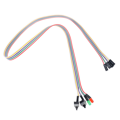Caixa Do PC Vermelho Verde Lâmpada LED ATX Fonte de AlimentaçãO Reset HDD  Lead 20 Polegadas 2