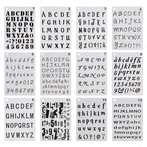 Zahlen-Malkunst-Buchstabenschablonen-Set