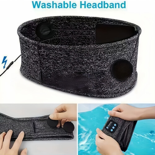 Νέα ασύρματη μουσική κορδέλα Bluetooth — Αθλητικά καπέλα, ακουστικά Bluetooth, μάσκα 1