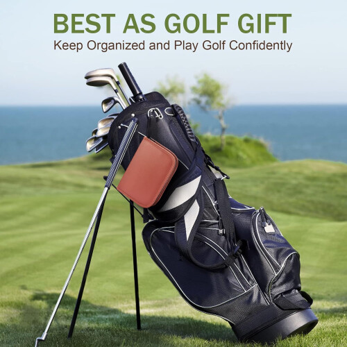 Golf Tool Kit Accessory Bag — Portable, Multifunctional, Large-Capacity Leather Storage Pouch. 2