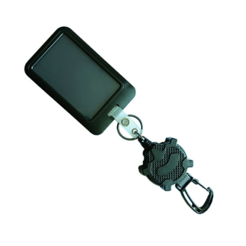 Porta tessere retrattile con moschettone 1