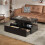 (Black) Coffee Table with LED and 2 Drawers 4