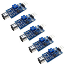 5Pcs Sound Sensor Module Sound Detection Module Microphone Module Voice-Activated Whistle  Sound Module