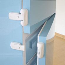 Set di 2 serrature di sicurezza per frigorifero per bambini, serratura a prova di bambino per porta del frigorifero e del congelatore, chiusura