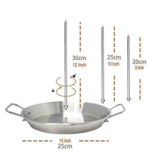 Vertical Cooking Stand Gyros Bbq Grilling Accessory with 3 Removable Spikes 2