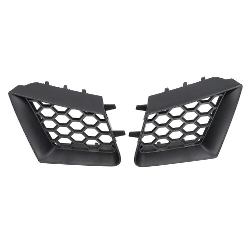 Front bumper upper grill for Seat Ibiza 2002-2009, matte black, 2pcs set