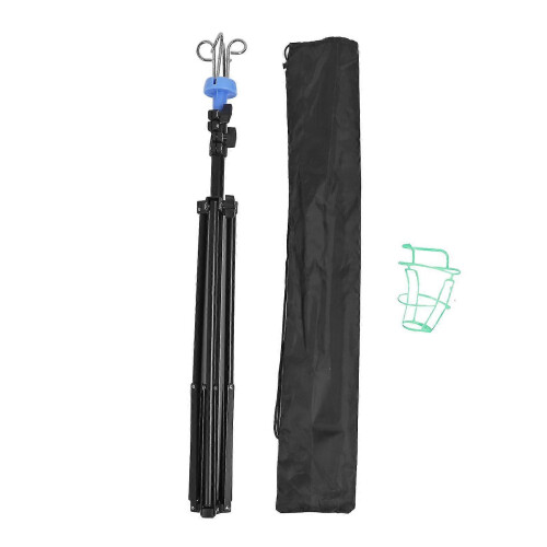 Support de perfusion pliable pour les voyages avec trépied multifonctionnel