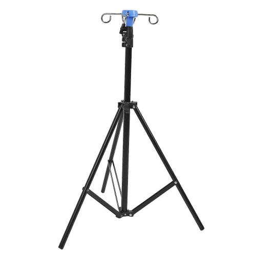 Support de perfusion pliable pour les voyages avec trépied multifonctionnel 1