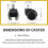 Replacement casters for IKEA office chairs, 5-pack 10mm x 22mm 2