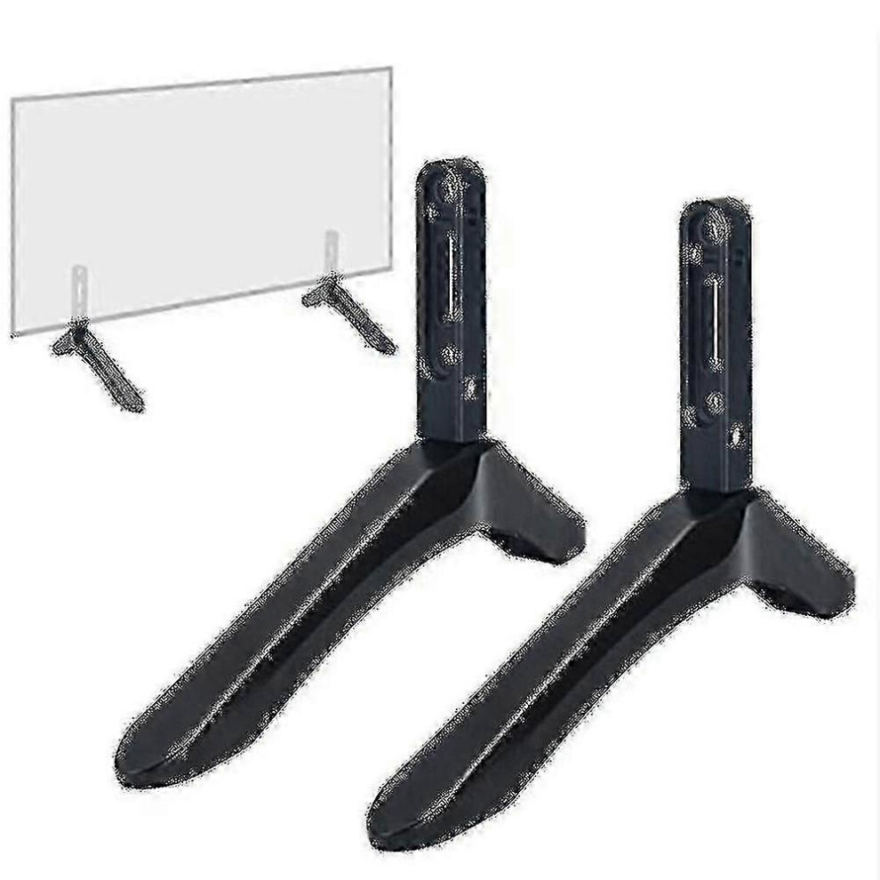 2Pcs Universal Tv Stand Base Mount Compitiabe With 32-65 Inch Samsung Vizio Sony Lcd Tv Not Compitiabe With Lg Tv Television Bracket Table Holde Black 7624176677243