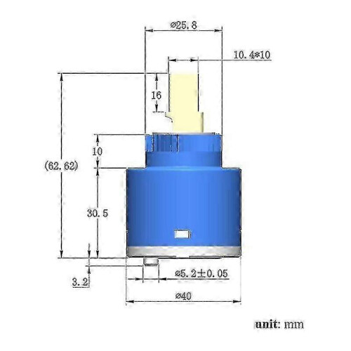 40mm Sedal ceramic cartridge for single handle tap valve 1