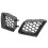 Front bumper upper grill for Seat Ibiza 2002-2009, matte black, 2pcs set 2
