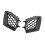 Front bumper upper grill for Seat Ibiza 2002-2009, matte black, 2pcs set 5