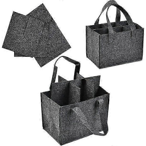 Bottle bag with 6 compartments for wine carrier and storage 2
