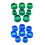 8 Piece Plastic Watch Gear Holder Set For Efficient Watch-Blue 2