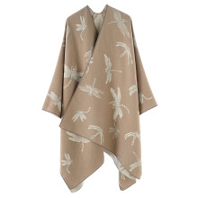 Elegant Reversible Warm Wearable Shawl Wrap for Women-khaki