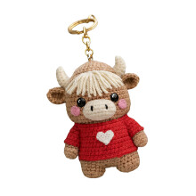 Fashionable Highland Cow Keychains Animal Keyring Accessories-A