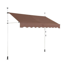 Toldo retrátil para varanda, 350 cm, sem perfuração, resistente a raios UV