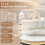 Ergonomic Office Chair with Armrests & Wheels, Beige 2