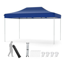 Pavilhão pop-up de 3 x 4,5 m com rodas e altura ajustável