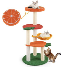 Krabpaal met fruitmotief, 100 cm, krabpalen van sisal