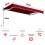 Toldo retrátil, 3x2,5m, resistente a UV e água, vinho tinto 2