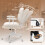 Ergonomic Office Chair with Armrests & Wheels, Beige 4
