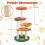 Árvore para gatos com tema de frutas, 100 cm, postes de arranhar de sisal 2
